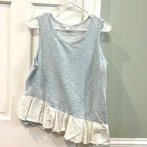 Assymetrical Flutter Peplum Knit Top From Anthropologie Size S